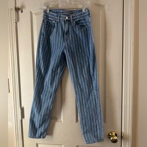 AMERICAN EAGLE Striped Blue Jeans